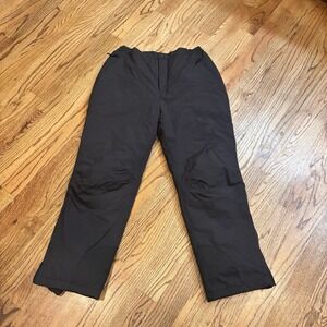 LL Bean Women's XL Insulated Snow Ski Pants Black Thermolite Nylon Outdoor
